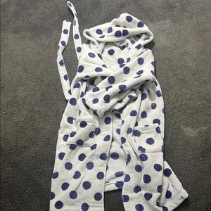 Kids Polka Dot Hooded Robe